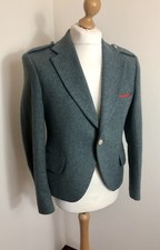 vintage tweed wool lovat green