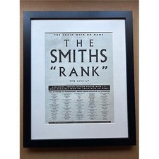 SMITHS RANK (FRAMED) POSTER SIZED original music press advert from 1988 (aged) -
