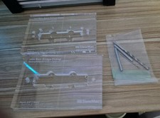 Stewmac Jazz Bass Pickup acrylic routing templates - full set