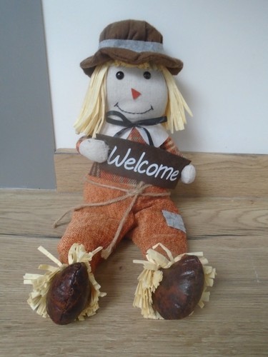 Autumn scarecrow welcome - -,
