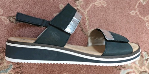 Rieker black silver nubuck - ~,