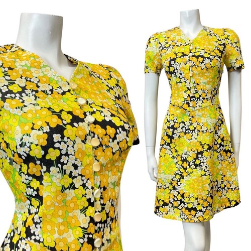 Vintage 60s 70s yellow black - 70s,