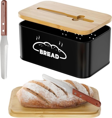 Cocases bread bin with knife - bread,
