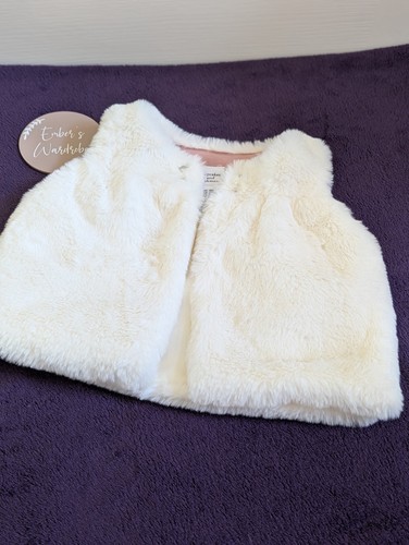 White fur gilet 18 - 12-18, months