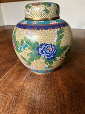 Cloisonne vintage ginger jar