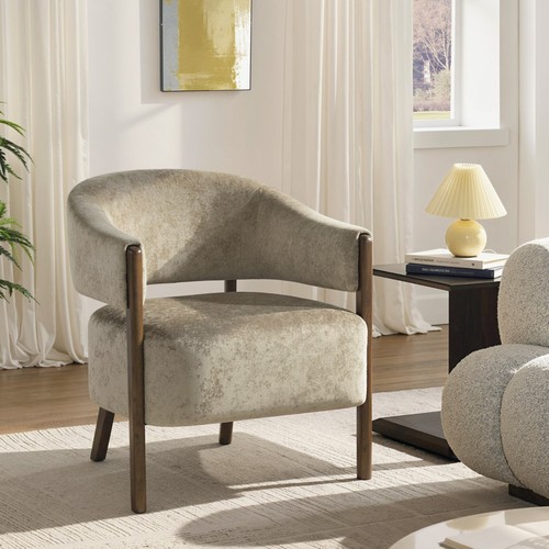Accent chair chenille tub - chair,,