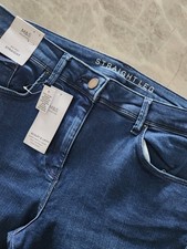 M&S Sculpt & Lift Mid Rise Straight Jeans ~ Size 16 Regular
