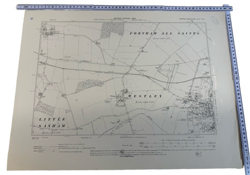 Antique suffolk map westley - antique,