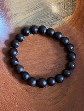 Black beaded ebony wood - beaded,