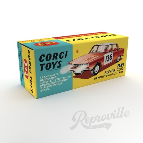 Repro box for corgi 322 - corgi, (rover