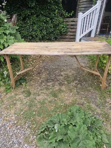 Vintage folding trestle - vintage, table