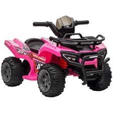 HOMCOM 6V Kids Electric Ride on Car Toddler Quad Bike ATV for 18-36 month Pink