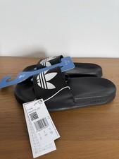 New Adidas Originals Navy Adilette Lite Slide Sandal Trefoil FU8298 Mens Size 8