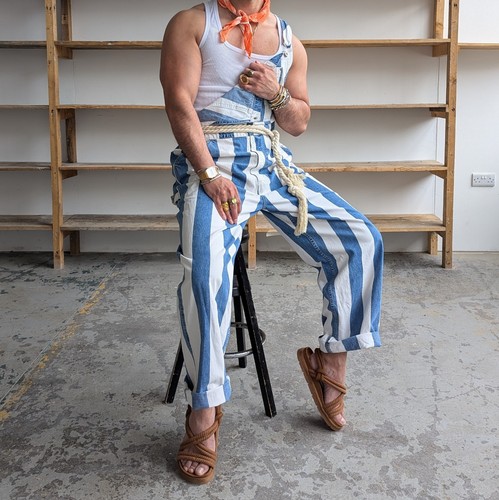 Unisex levis striped dungarees - unisex,