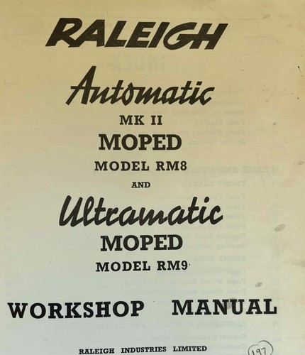 Raleigh mk2 rm8 - raleigh, workshop