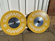 2 x 15kg MIRAFIT Competition Olympic Bumper Weight Plates