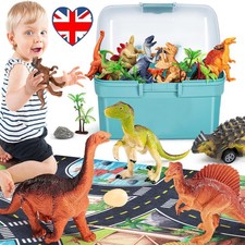 Large case of Dinosaurs Plastic Animals 26 pce Set T Rex Stegosaurus New Toys