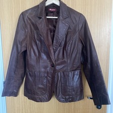 Monsoon Leather Jacket Brown