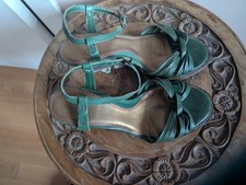 Ladies Clarks Leather Wedge Sandals Size 4