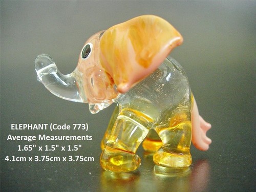 Handmade glass elephant - glass,
