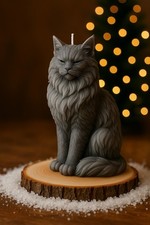 Handmade Maine Coon Cat Candle