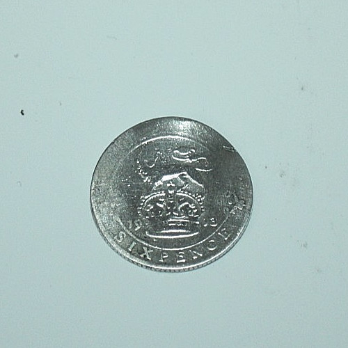 1913 sixpence coin - coin, king