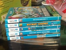 Bundle of 5 Wii U games including Donkey Kong, Mario and Rayman