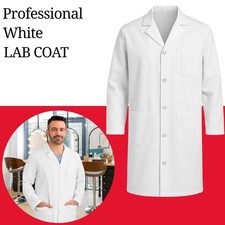 Unisex white lab coat - white,