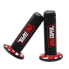 Red Pro taper Grips handle bar rubber Honda cr crf dirt pit bike Crosser 
