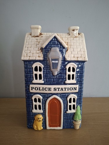 Village pottery blue police - village,