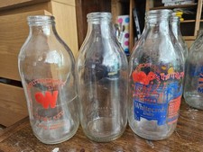 Job Lot 3 Vintage Glass Milk