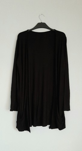 Ladies black long cardigan - long,