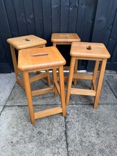 Vintage Ex School Beach Stools x4 