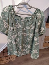 Size 20 Green & White Top from