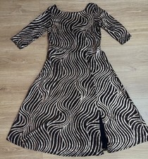Dorothy Perkins Gold Swirl Print Party dress size 12