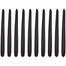 10 x Tapered Dinner Candles 24 cm / 9.45” Unscented 6 Hours Long Burning Time