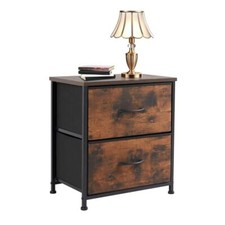  Nightstand with 2 Storage