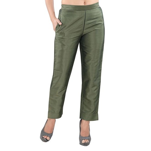 Women dupion silk trousre - women's,