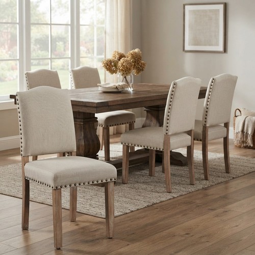 Stylish set beige dining - 6,