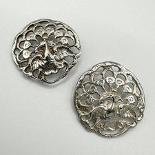 PAIR EDWARDIAN PIERCED BUTTONS