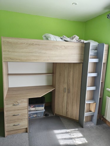 High sleeper bed - high, with