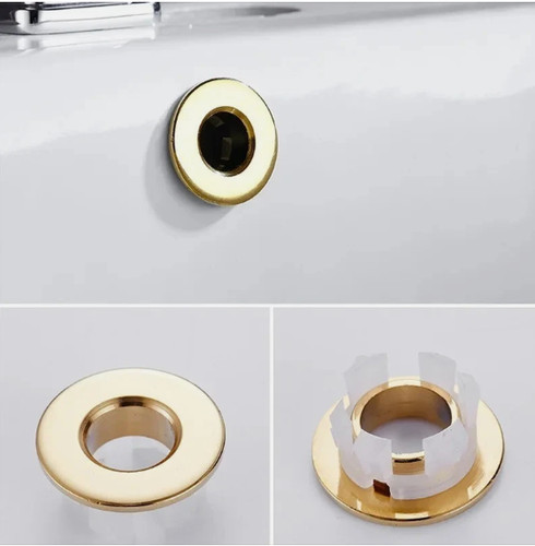 Brass basin overflow - brass, cover