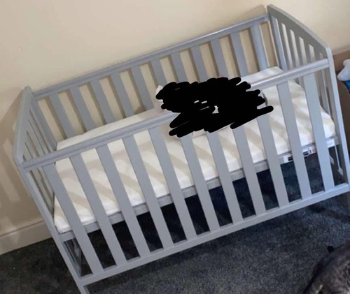 Grey cot bed - grey,