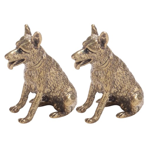 2pcs brass dog - 2pcs,
