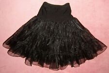 LADIES SIZE 6-8 BLACK LAYERED UNDERSKIRT LINED UNBRANDED