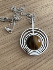 Vintage silver and tiger eye