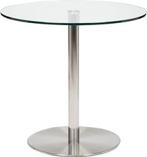 Target 80cm Small Round Glass Dining Table 4 Seat Dining Table | Bistro Table