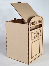 Large Wedding Post Box Royal Mail, Flat Pack Unpainted MDF Cards Engagement Y54 