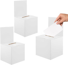 3Pcs Cardboard Ballot Boxes
