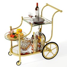  Bar Cart, 3-Tier Rolling Home